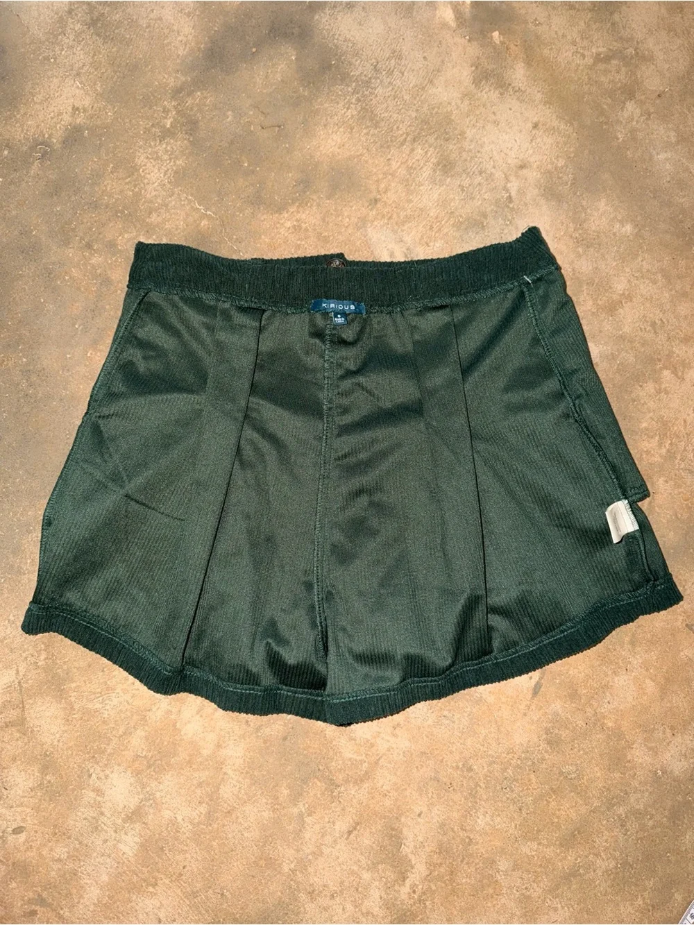 Kirious Green Corduroy Skort Small Pleated Mini Fall Preppy NWT